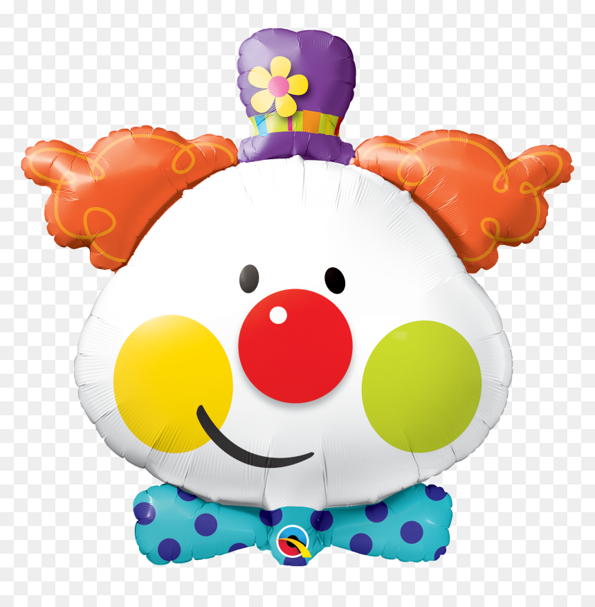 Clown With Balloons Png - Cute Clown Foil Balloon, Transparent Png - orange balloons png
