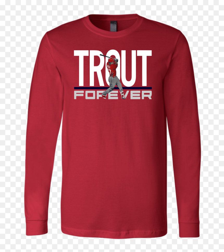 Mike Trout Forever Shirt Los Angeles Angels Of Anaheim - Long-sleeved T-shirt, HD Png Download - mike trout png