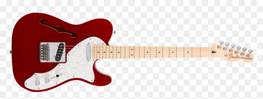 Fender 147602309 Deluxe Telecaster® Thinline, Maple - Fender Telecaster Thinline Red, HD Png Download - candy apple png