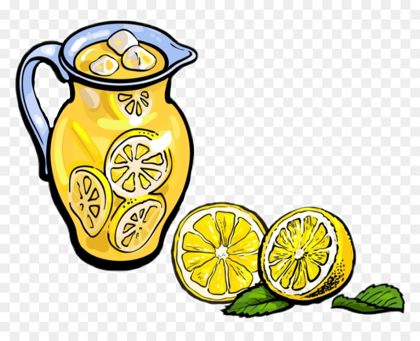 #lemon #lemons #lemonstickers #lemonade #yellow @haelilulu - Glass Of Lemonade Drawings, HD Png Download - lemonade clipart png