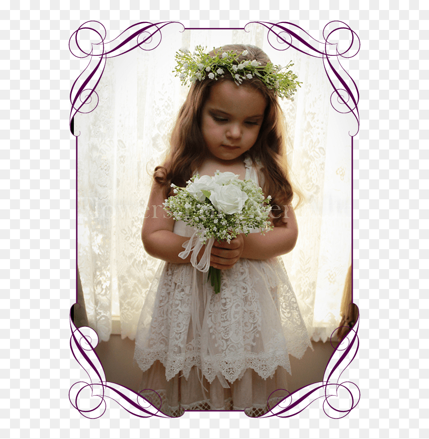 Basket For Flower Girl Wedding, HD Png Download - babys breath png