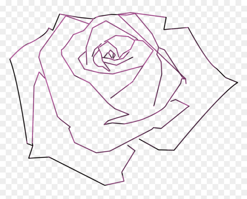 Clip Art Paper White Sleeve Sketch - Sketch, HD Png Download - black rose petals png