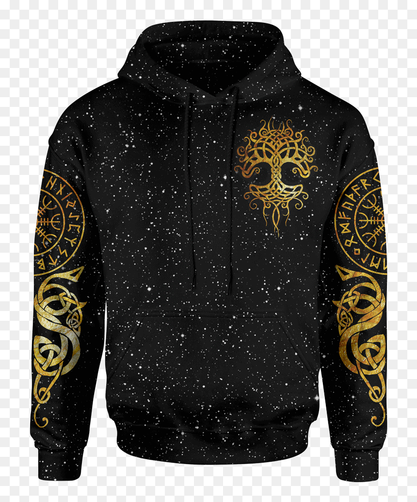 Hoodie S Yggdrasil Pullover Hoodie Yggdrasil Hoodie-3 - Walking Dead Hoodie Negan, HD Png Download - yggdrasil png
