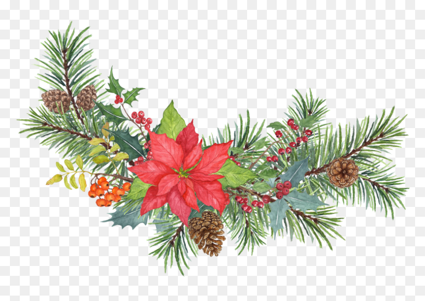 Christmas Arrangements Png, Transparent Png - pine needles png