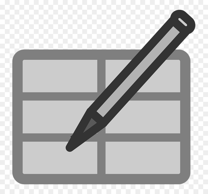Record, Pencil, Chart, Data, Diary, Calendar, Cells - Table Chart Clipart, HD Png Download - record clipart png