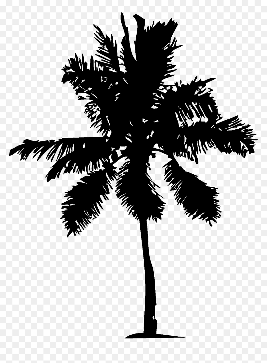 Free Vector Download Tree Silhouettes, HD Png Download - palm tree silhouette png