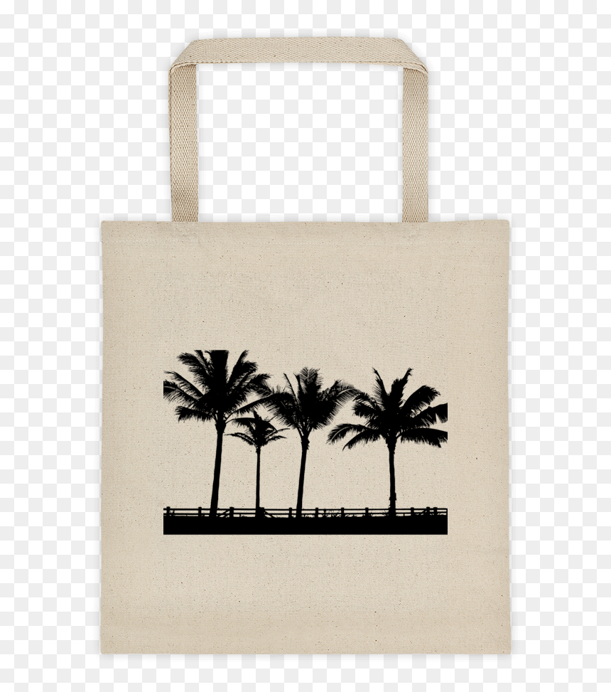Tote Bag, HD Png Download - palm tree silhouette png