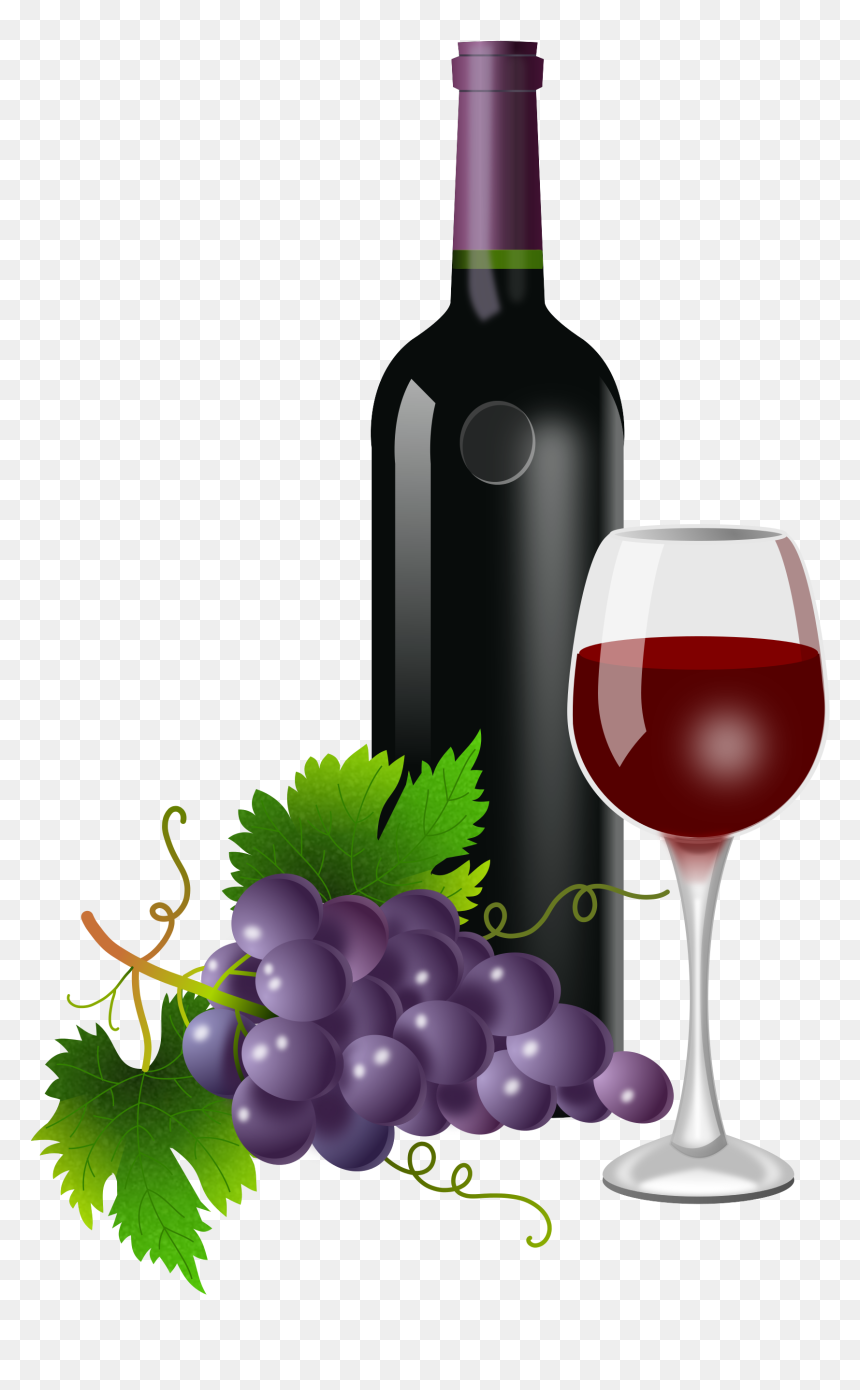 Wine Glass And Bottle, HD Png Download - wine bottle png