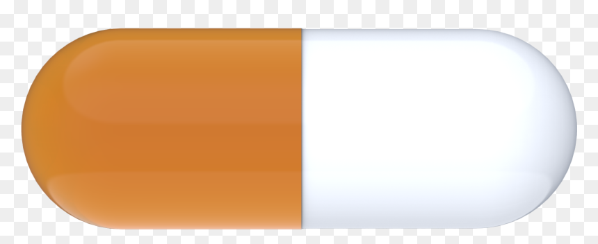 Orange Pill Png Icon, Transparent Png - pill png