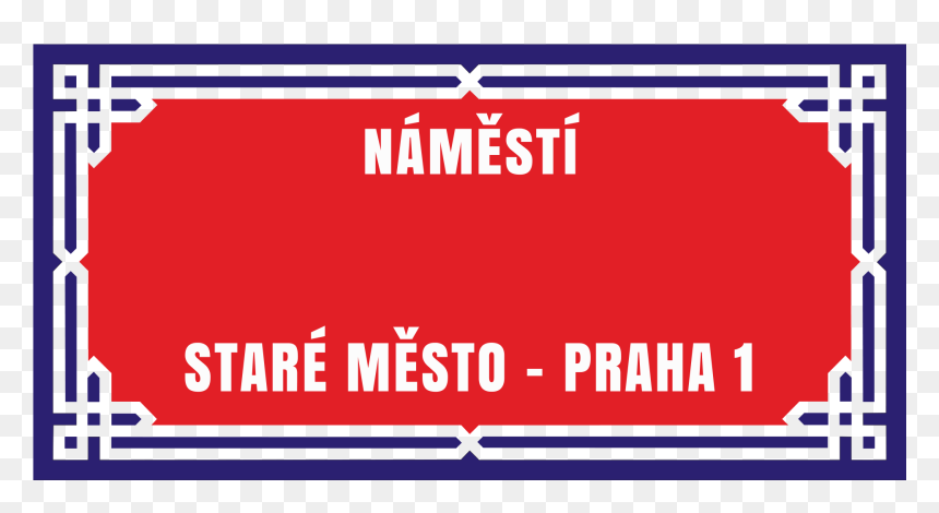 Praha, HD Png Download - street sign png