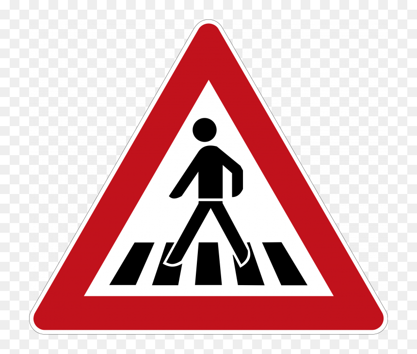 Señal De Cruce De Peatones, HD Png Download - street sign png