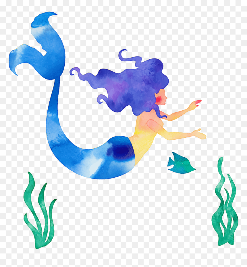 Free Mermaid Cartoon, HD Png Download - little mermaid png