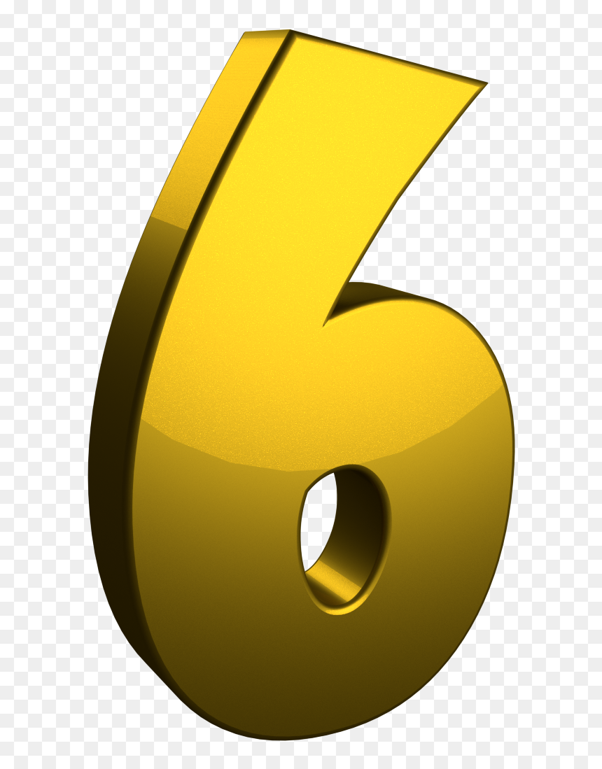 3d Number 6 Png, Transparent Png - numbers png