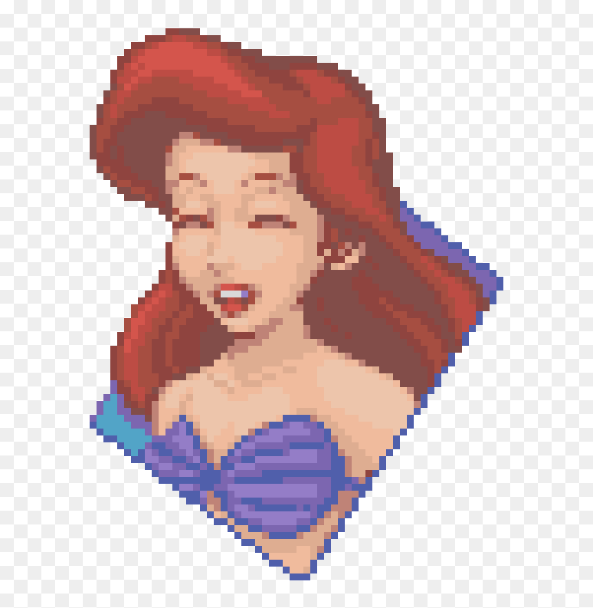 Pixel Art Little Mermaid, HD Png Download - little mermaid png