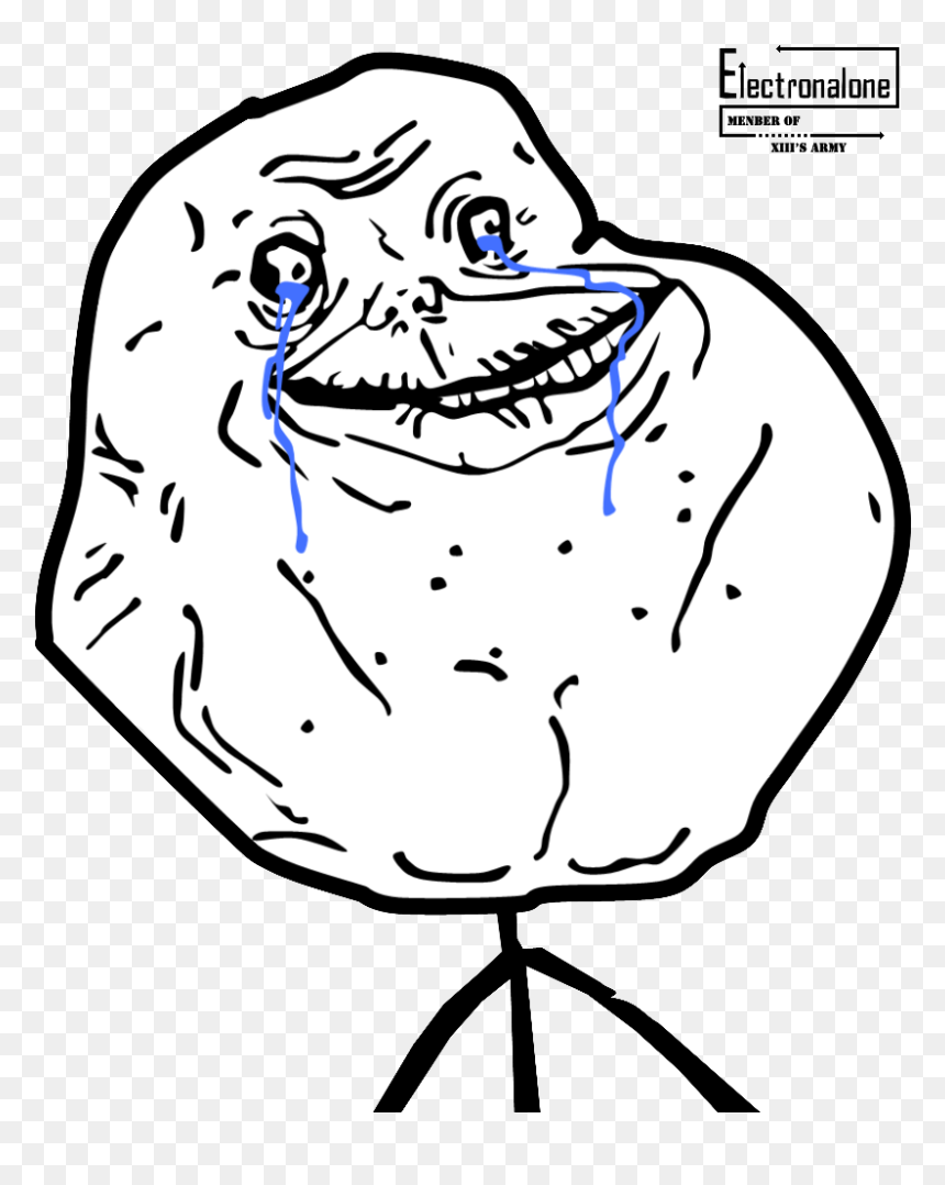 Png Forever Alone, Transparent Png - trollface png