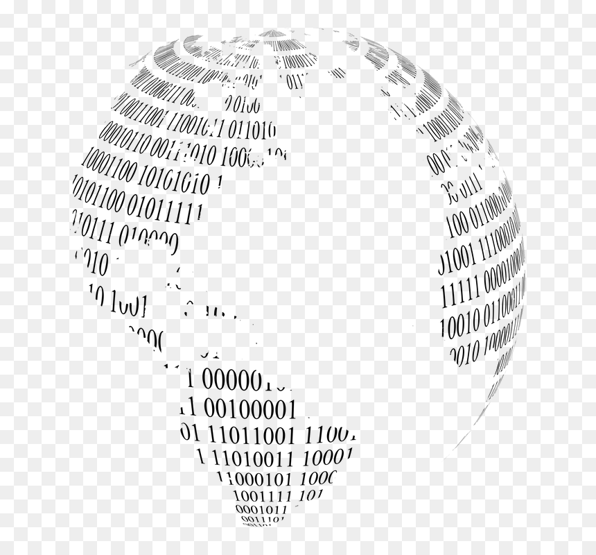Binary Globe, HD Png Download - numbers png