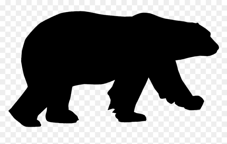 Polar Bear Silhouette Png, Transparent Png - polar bear png