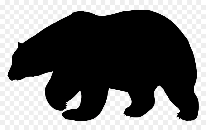 Polar Bear Silhouette Free, HD Png Download - polar bear png