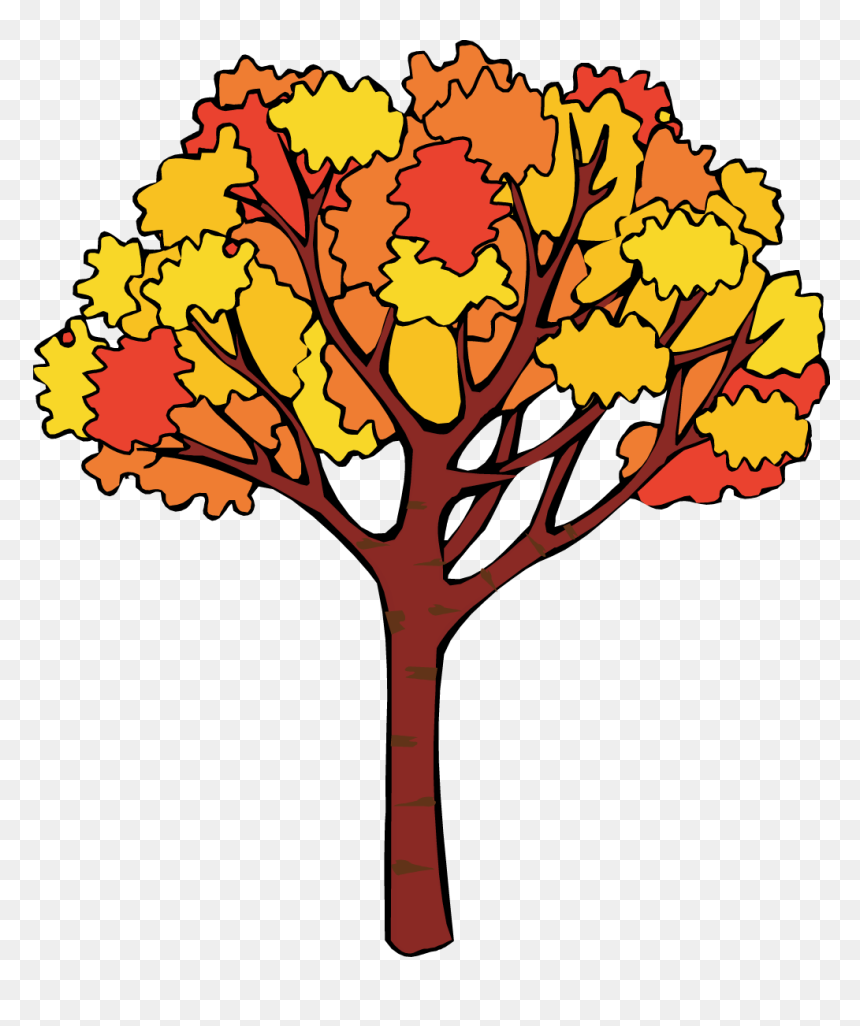 Fall Tree Clipart, HD Png Download - tree clipart png
