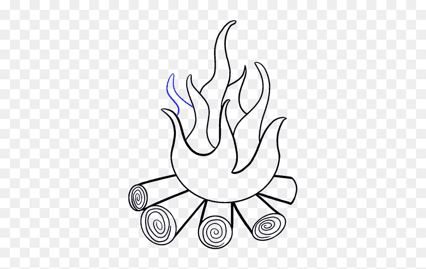 Drawings Of A Fire, HD Png Download - realistic fire png