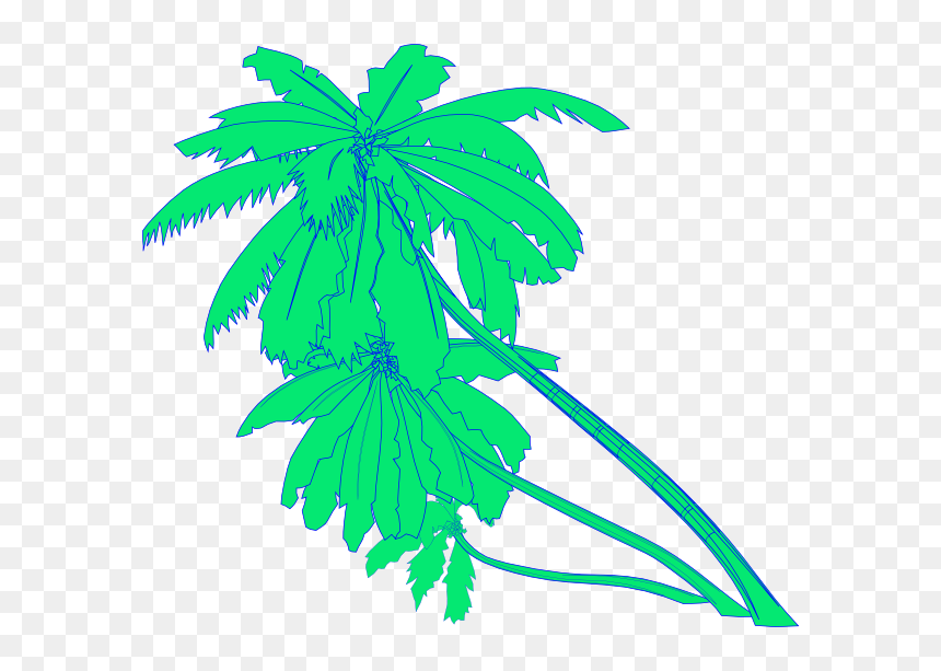 Orange Palm Trees Clip Art, HD Png Download - tree clipart png