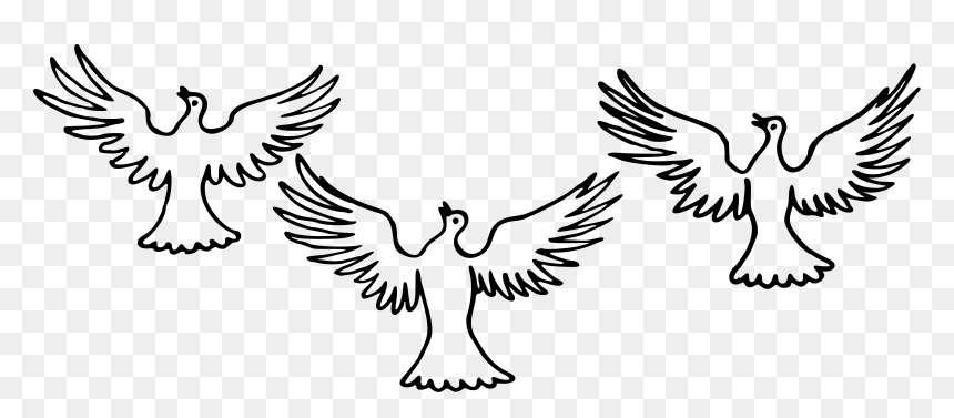 Bird Open Wings Clipart, HD Png Download - doves png