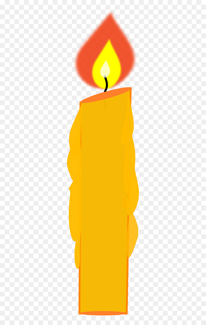Birthday Clipart Candle, HD Png Download - candle flame png