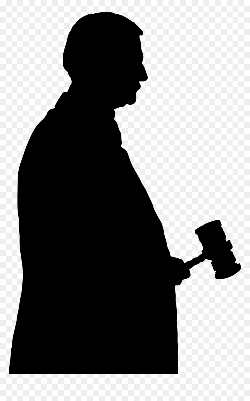 Judge Clipart Silhouette, HD Png Download - gavel png