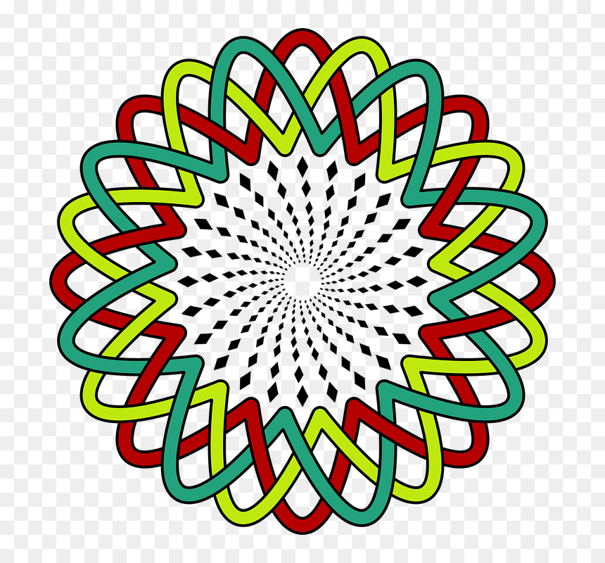 Round, Star, Colors, Illusion - Color Full Round Png, Transparent Png - round star png