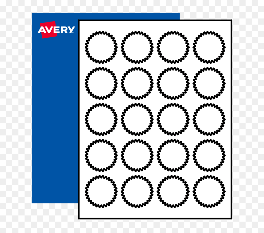 Starburst Drawing Round - Avery Labels 4 X 4, HD Png Download - round star png