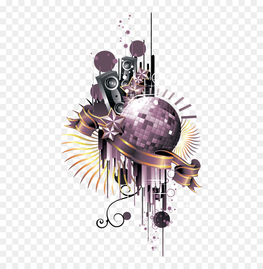 Nightclub Disco Ball - Clipart Dj, HD Png Download - discoball png
