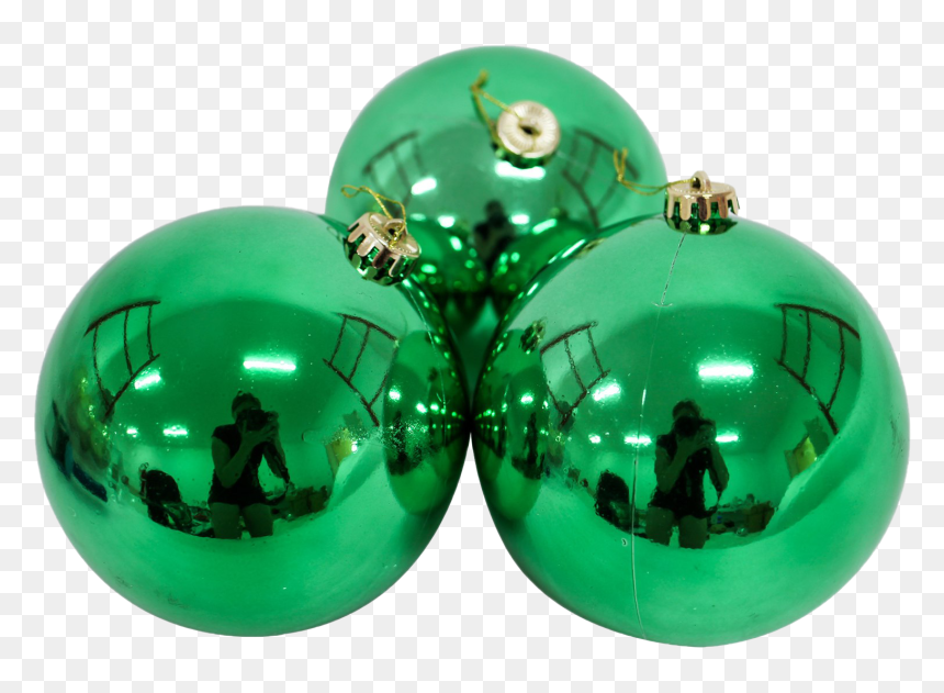 Green Christmas Ball Png Transparent Image - Green Christmas Baubles, Png Download - soccer ball.png