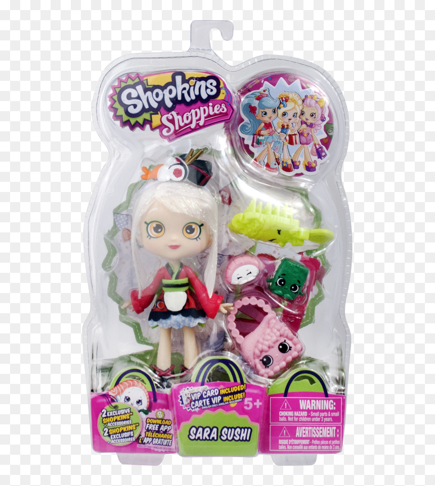 Id56342 W1 Face-sarasushi - Shopkins, HD Png Download - shopkin png