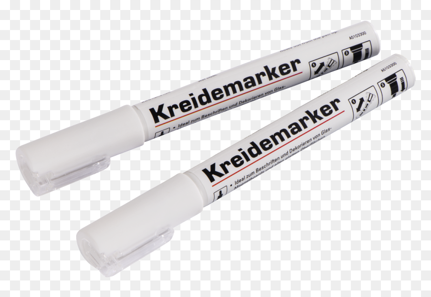 Chalk Markers, Round Tip, Set Of 2 Pieces, White - Indoor Field Hockey, HD Png Download - white chalk png