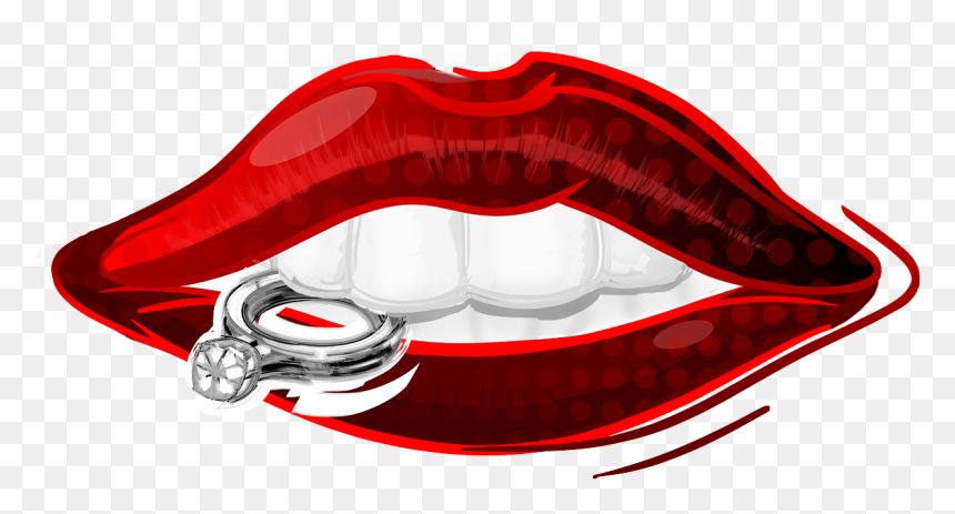 Mouth Biting A Ring, HD Png Download - lip ring png
