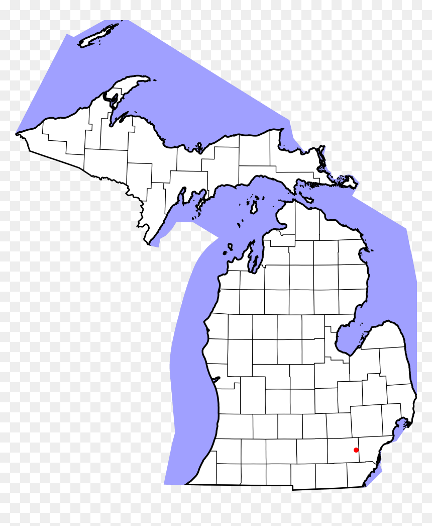Charlevoix Mi Map, HD Png Download - montana outline png