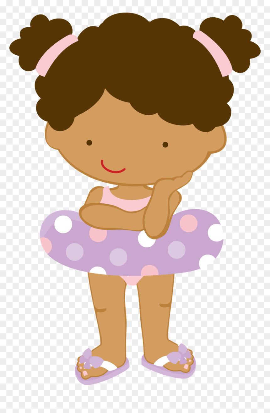 Girls Pool Party Clipart, HD Png Download - party clipart png