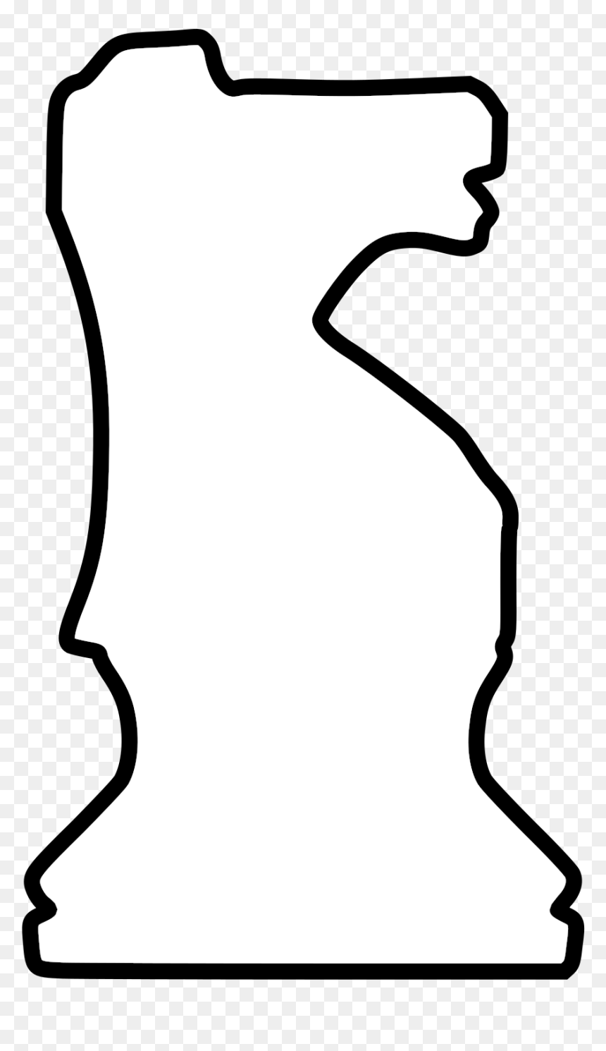 White Silhouette Chess Piece Remix Knight / Caballo - Silhouette, HD Png Download - chess knight png
