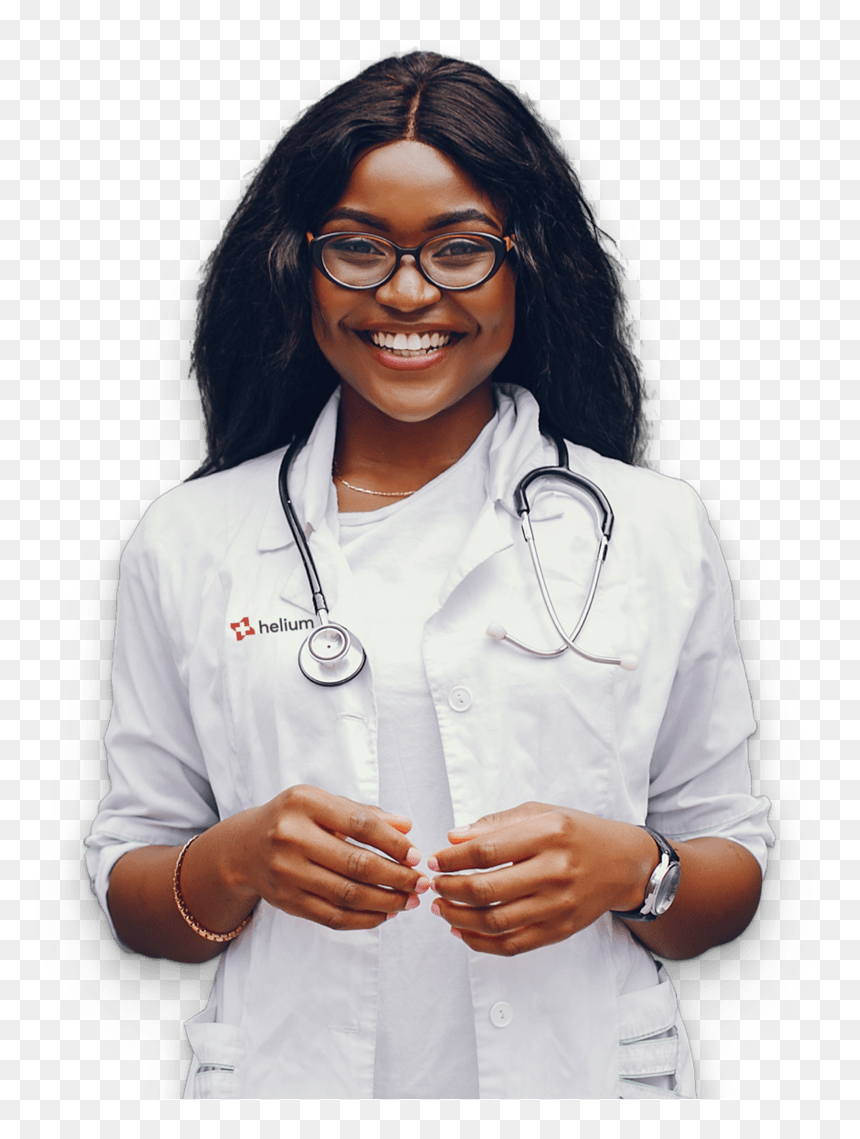 Black Woman With Stethoscope, HD Png Download - physician png