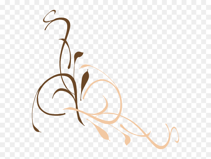 Gold Flowers Clipart - Blue And Purple Swirls, HD Png Download - gold flowers png