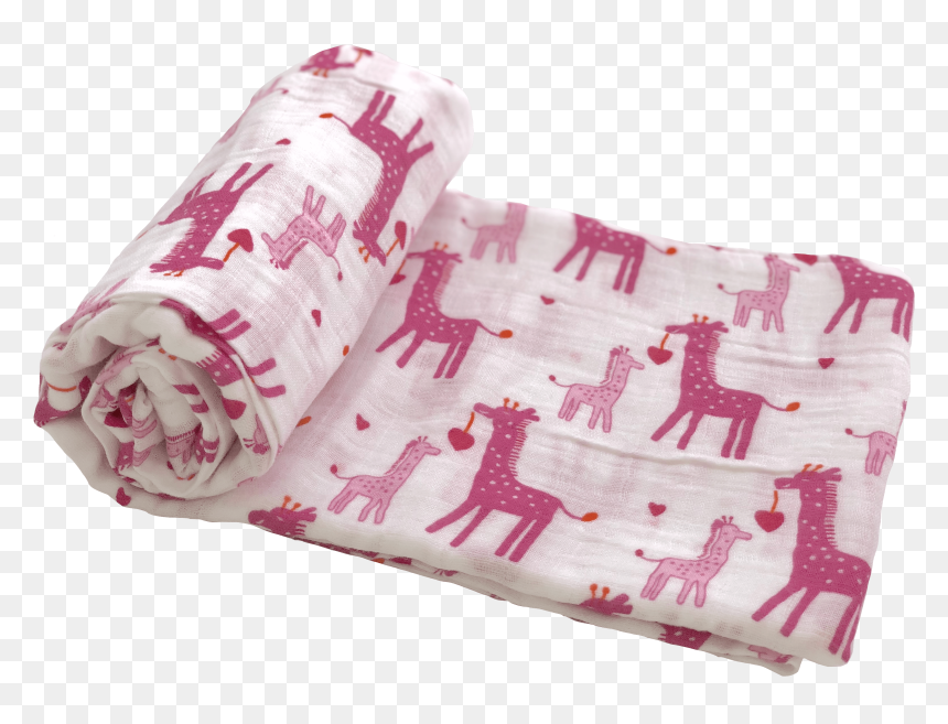Transparent Pink Giraffe Clipart - Bed Sheet, HD Png Download - blankets png