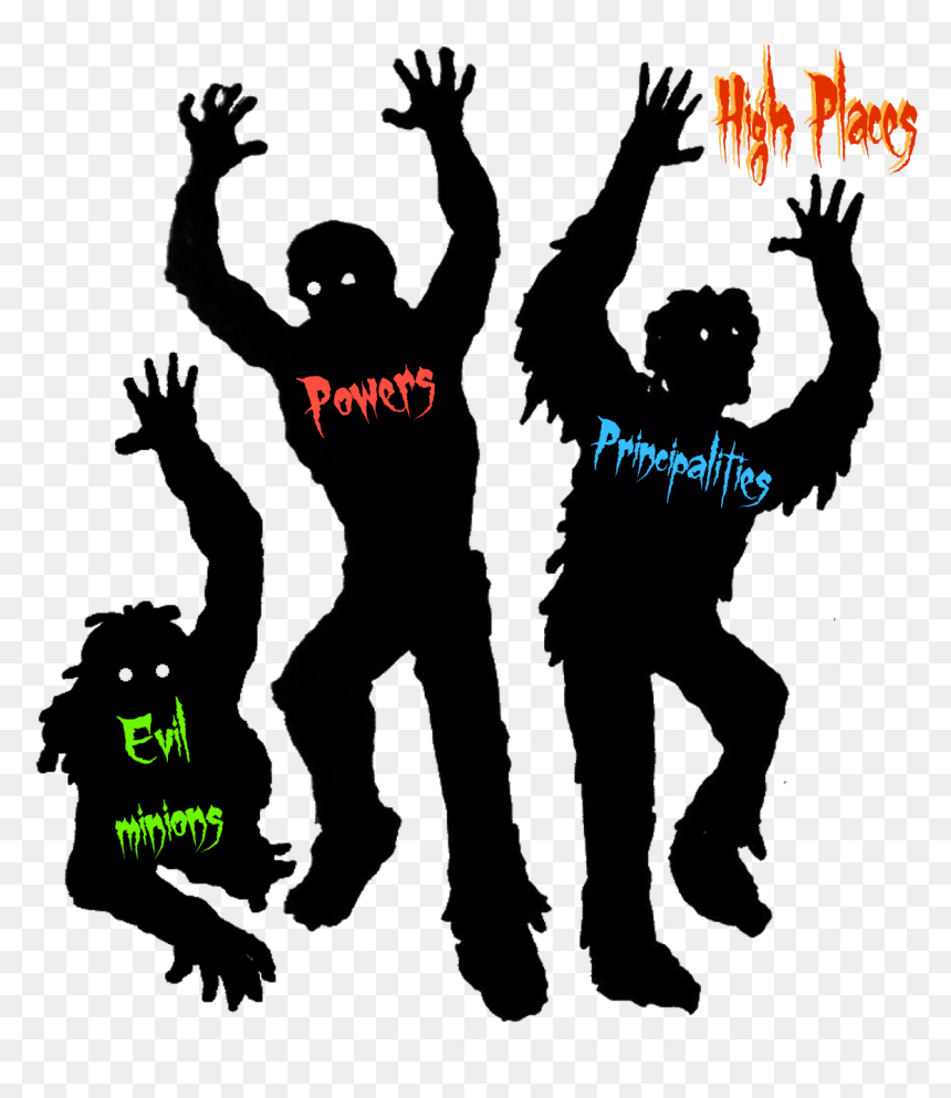 And When They Began To Sing And To Praise, The Lord - Zombie Apocalypse Clip Art, HD Png Download - praise silhouette png