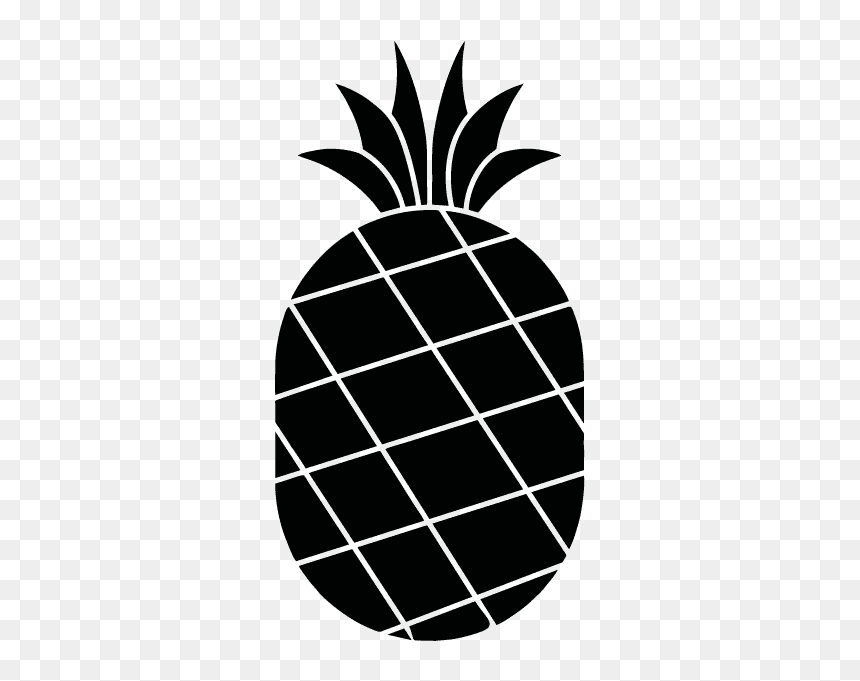 Pineapple, HD Png Download - black and white pineapple png