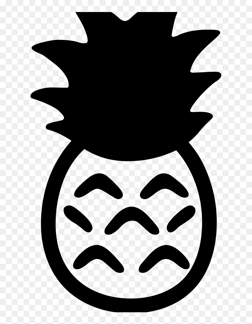 Android Emoji 1f34d - Emoji, HD Png Download - black and white pineapple png