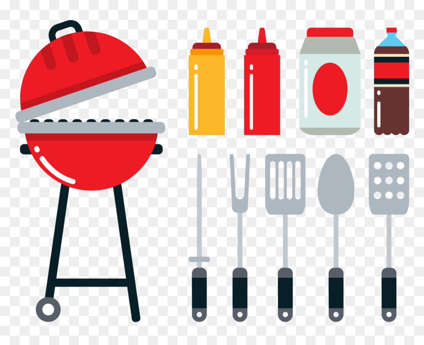 Barbecue Picnic Flat Design Icon - Grill Flat Design Png, Transparent Png - bbq icon png