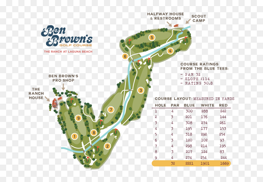 Clip Art Ben Browns Golf Course - Ranch Laguna Beach Golf Course, HD Png Download - golf course png