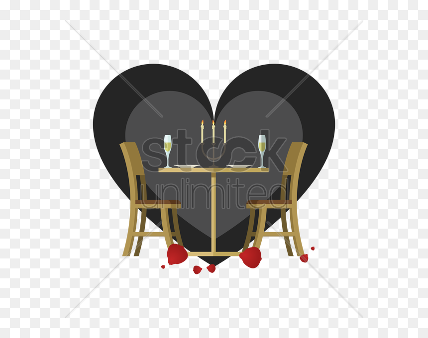 Romantic Clipart Candlelight Dinner - Illustration, HD Png Download - candle light png