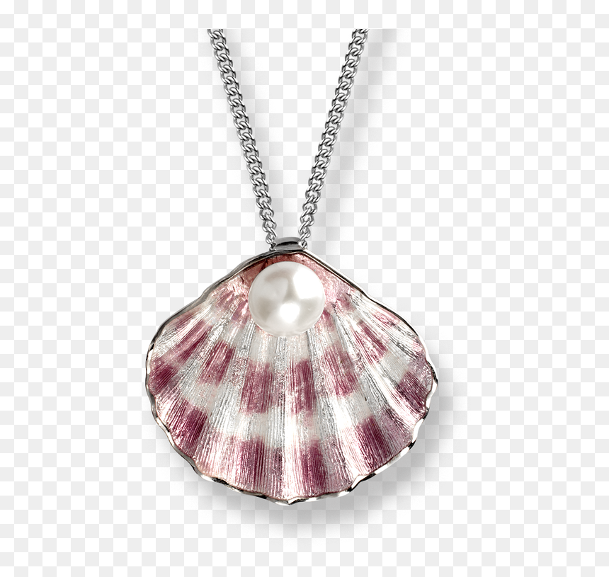 Shell Necklace Transparent Background, Hd Png Download - Pendant Enamel With Pearl, Png Download - locket png
