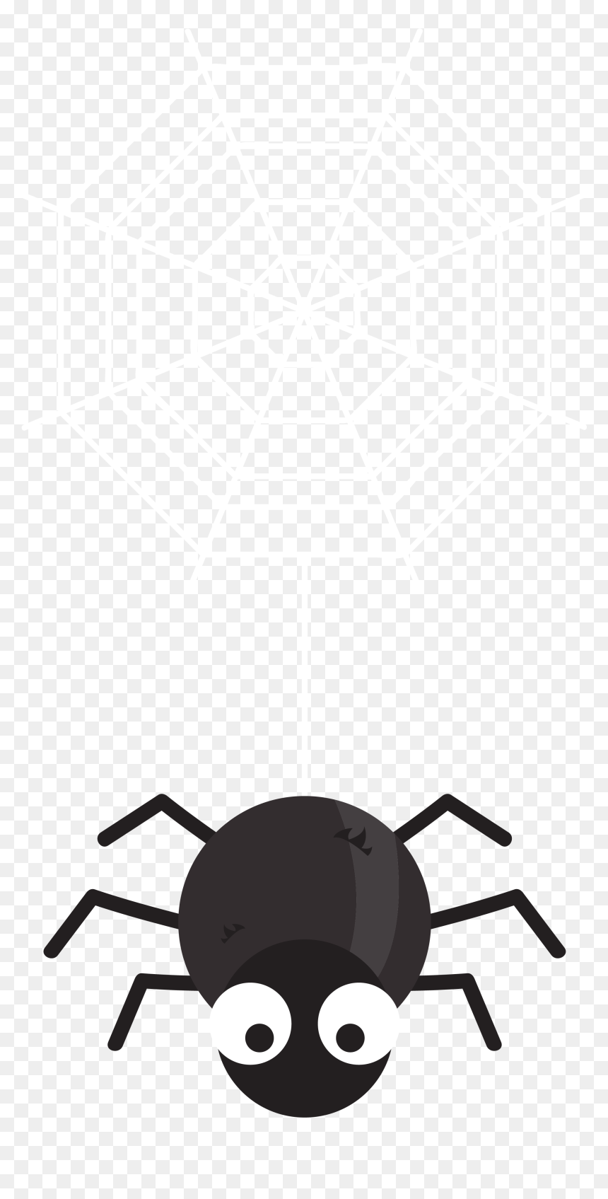 Spider Web Black House Spider - Spider Web, HD Png Download - spider silhouette png