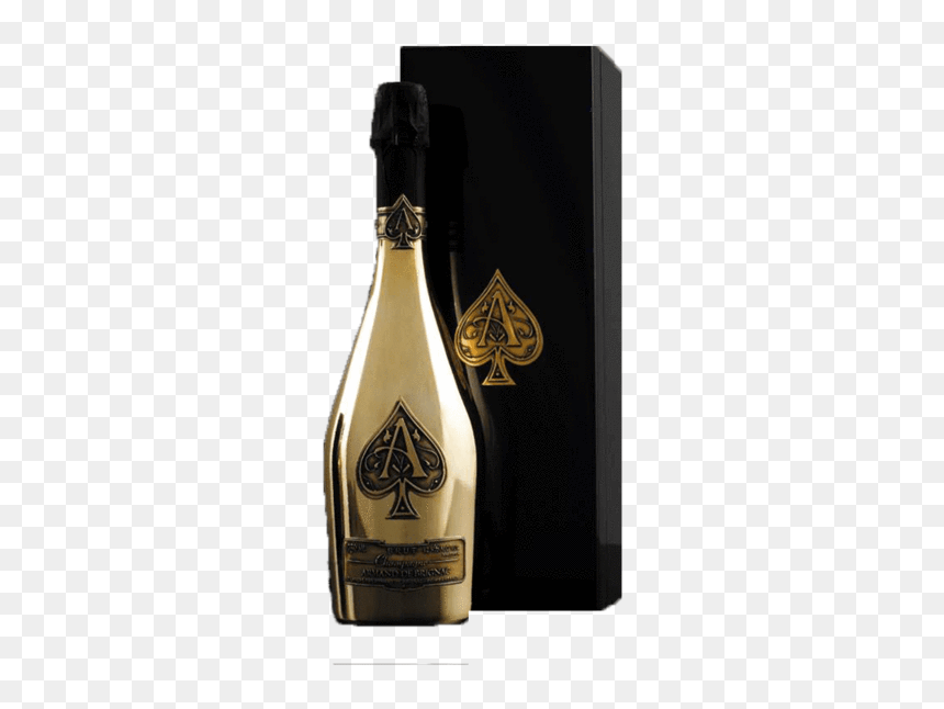 Champagne Armand De Brignac Precio, HD Png Download - gold champagne bottle png